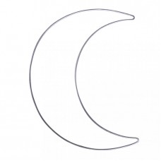 Aro Metálico Prata Lua de 25cm