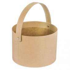 Cesta de papel maché com pega
